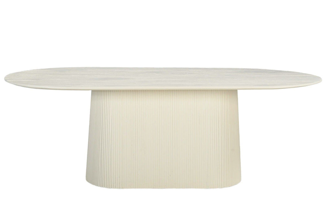 Eetafel Patrice Crème wit - 230cm | Ovaal