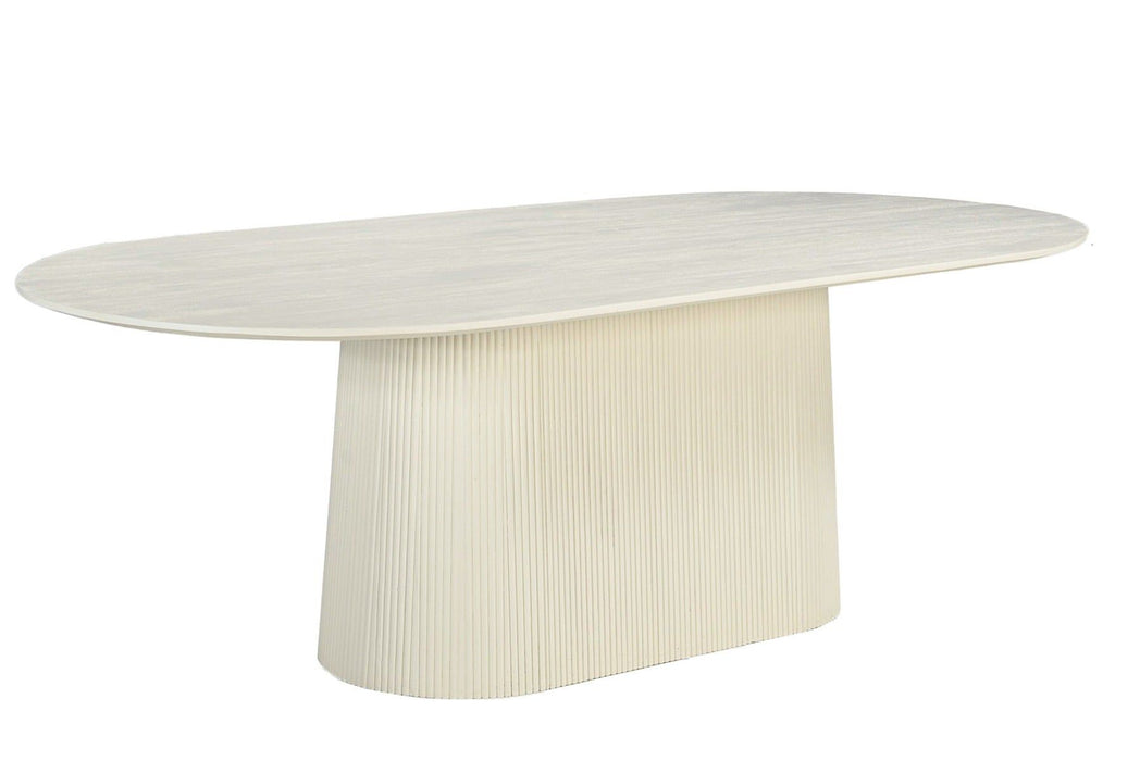 Eetafel Patrice Crème wit - 230cm | Ovaal