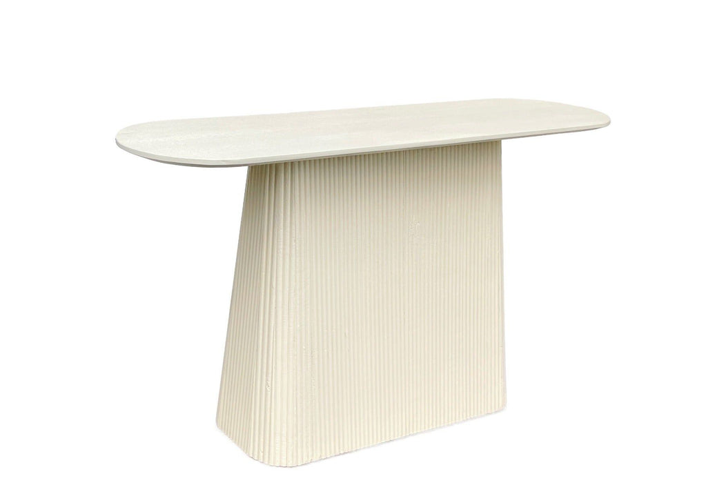 Hal/-kaptafel Patrice | Crème wit 140cm