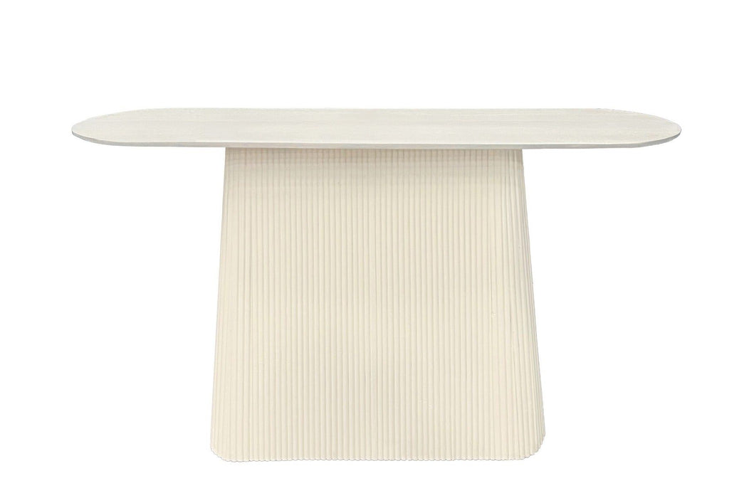 Hal/-kaptafel Patrice | Crème wit 140cm