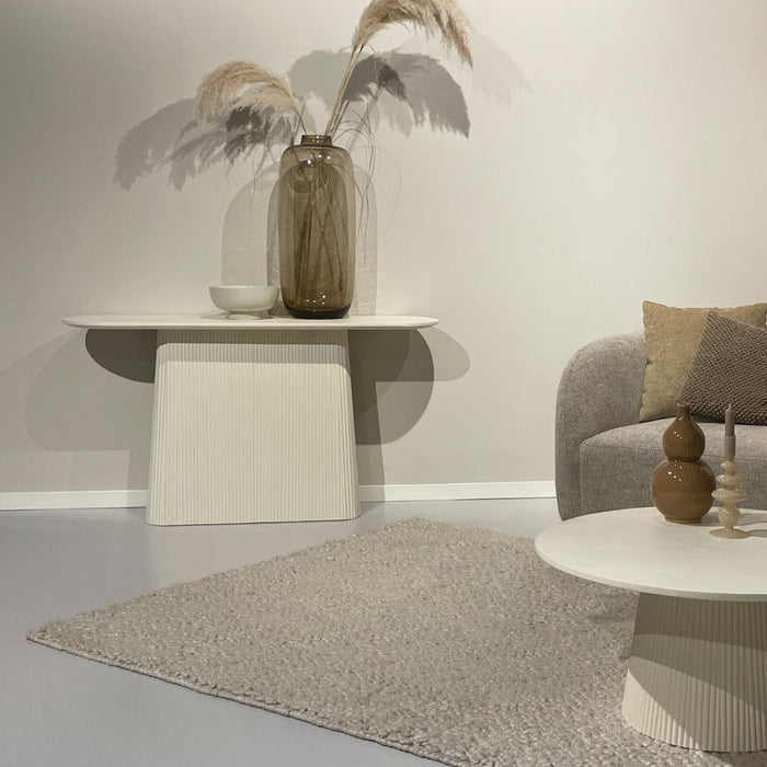 Hal/-kaptafel Patrice | Crème wit 140cm