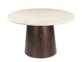 Eettafel Bottecino Round | Crème wit 130cm