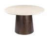 Eettafel Bottecino Round | Crème wit 130cm