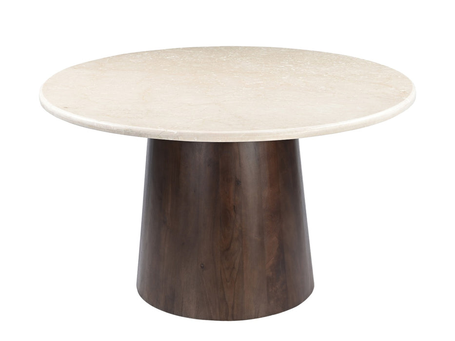 Eettafel Bottecino Round | Crème wit 130cm