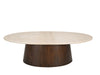 Salontafel Bottecino Oval | Crème wit 120cm