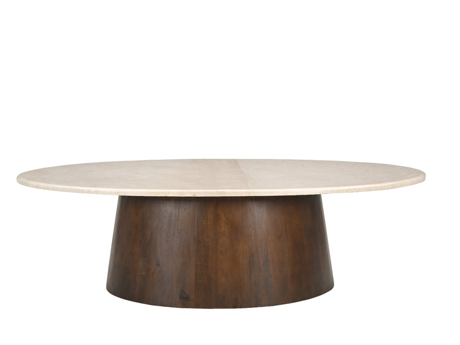 Salontafel Bottecino Oval | Crème wit 120cm