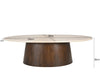 Salontafel Bottecino Oval | Crème wit 120cm