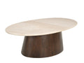 Salontafel Bottecino Ovaal | Crème wit 120cm