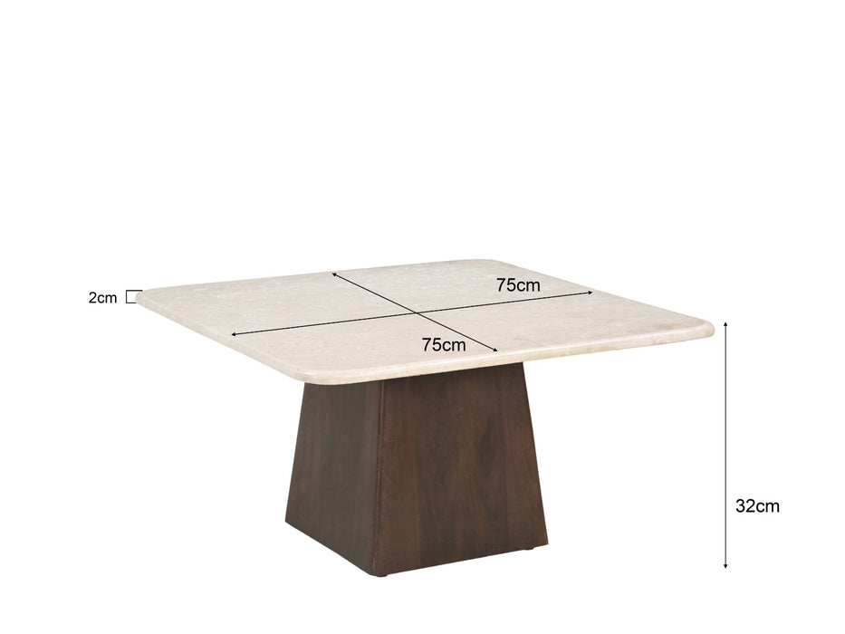 Salontafel Bottecino | Crème wit 75cm
