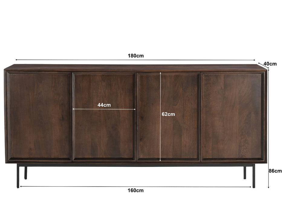 Dressoir Ravenstein | Bruin 180cm