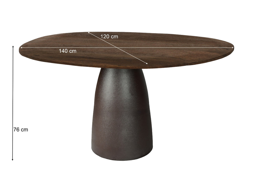 Eetkamertafel Marron Espresso | Bruin 140cm