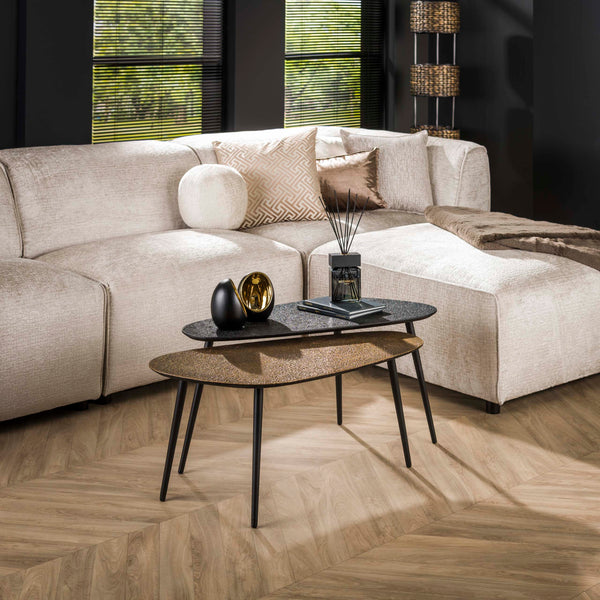 Salontafelset Metallic niervormig | 84cm