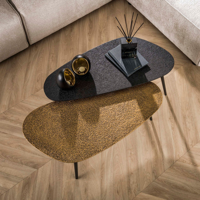 Salontafelset Metallic niervormig | 84cm
