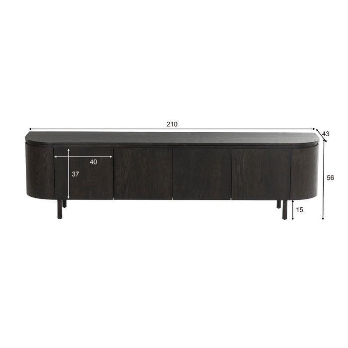 TV-Meubel Tobago | Espresso 210cm