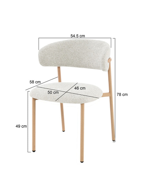 Eetkamerstoel Micah Hush Oak | Beige