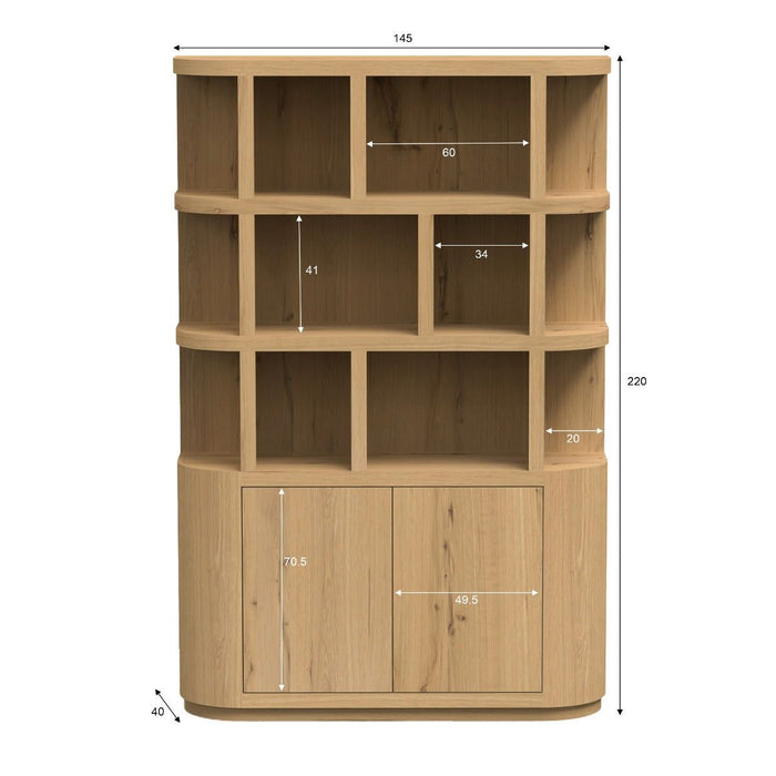Wandkast Novero | Naturel 145cm