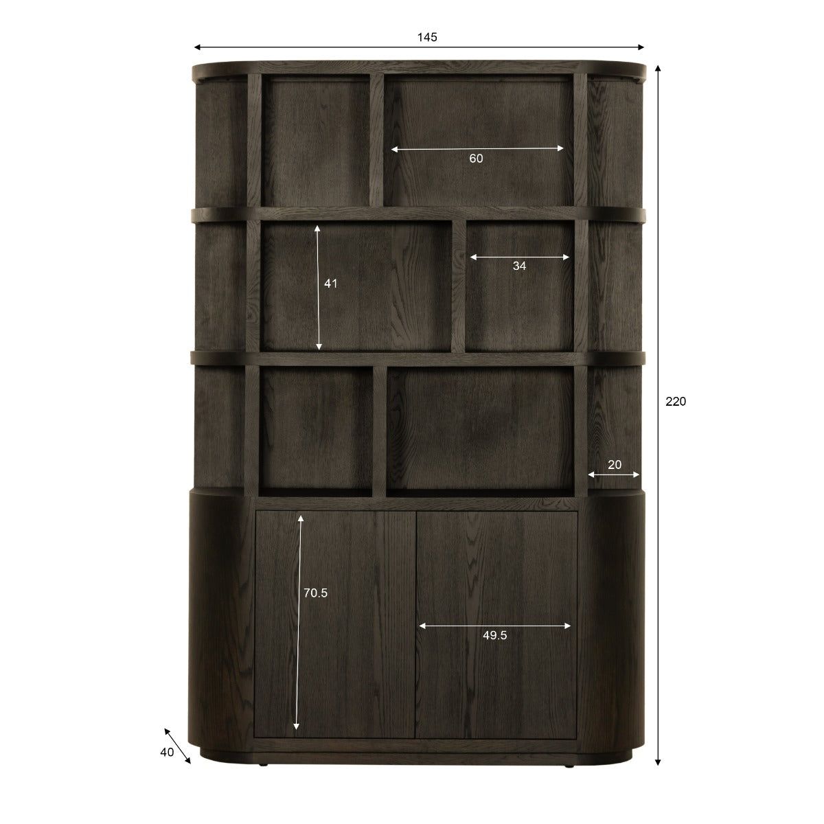 Wandkast Novero | Brown