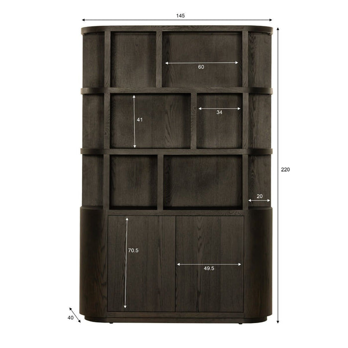 Wandkast Novero | Espresso 145cm