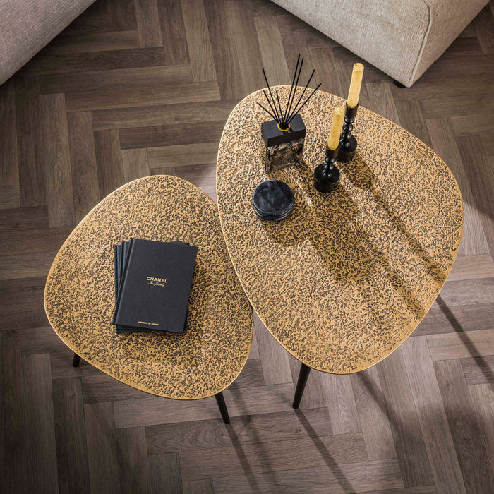 Salontafelset Metallic Driehoekig | Antiek Brons 80/60cm