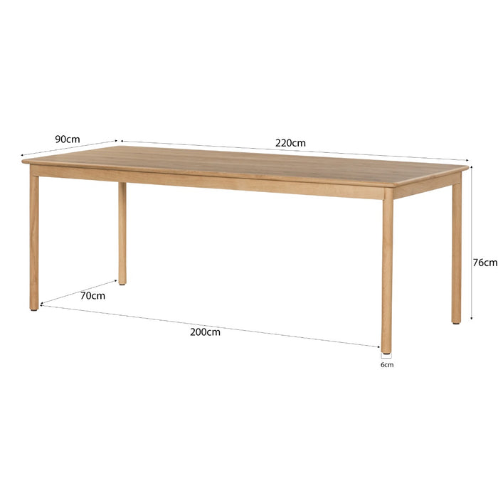 Eettafel Tobago | Naturel 220cm
