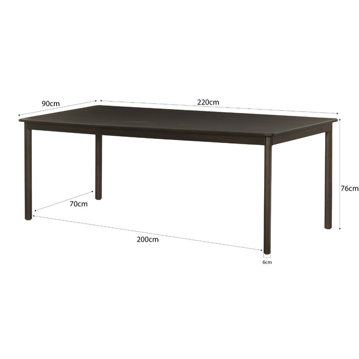 Eettafel Tobago | Espresso 220cm