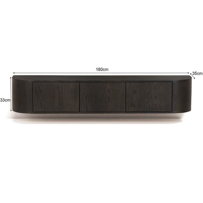 Zwevend TV-Meubel Novero | Espresso 180cm