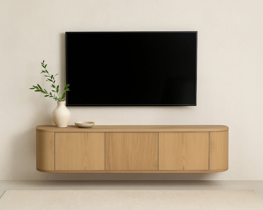 Zwevend TV-Meubel Novero | Naturel 180cm