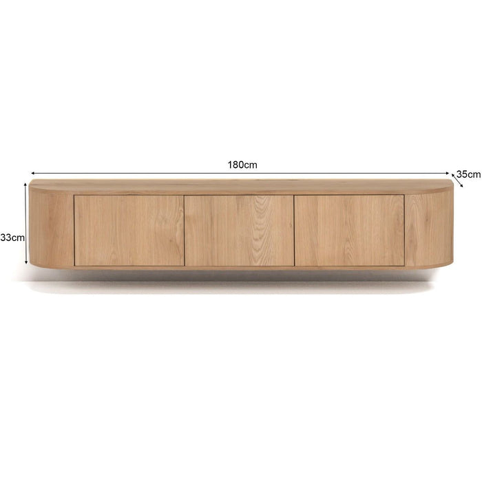 Zwevend TV-Meubel Novero | Naturel 180cm