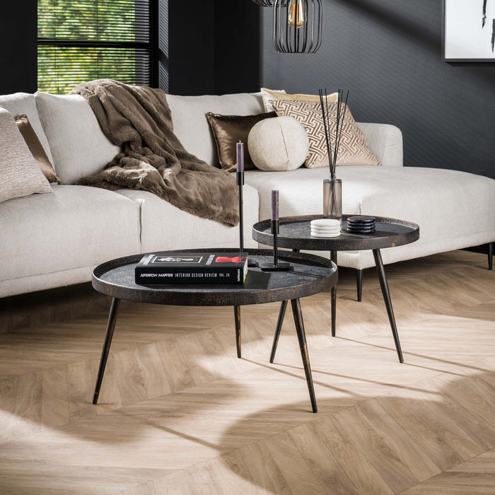 Salontafel Metallic Rond | Grijs