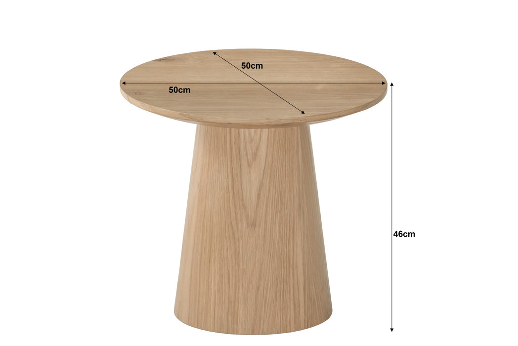 Salontafel Novero Rond | Naturel 50cm