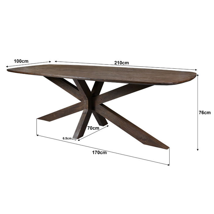 Eettafel Lissabon | Bruin 210cm