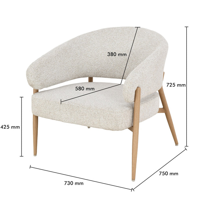 Fauteuil Dilan Hush Oak | Beige