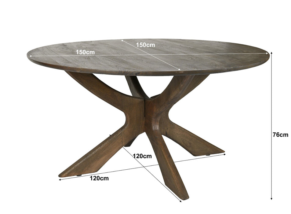 Eettafel Montreaux Round | Bruin 150cm