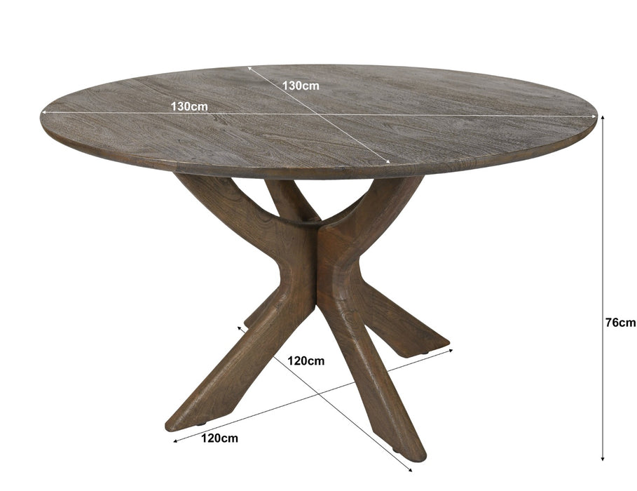 Eettafel Montreaux | Bruin 130cm