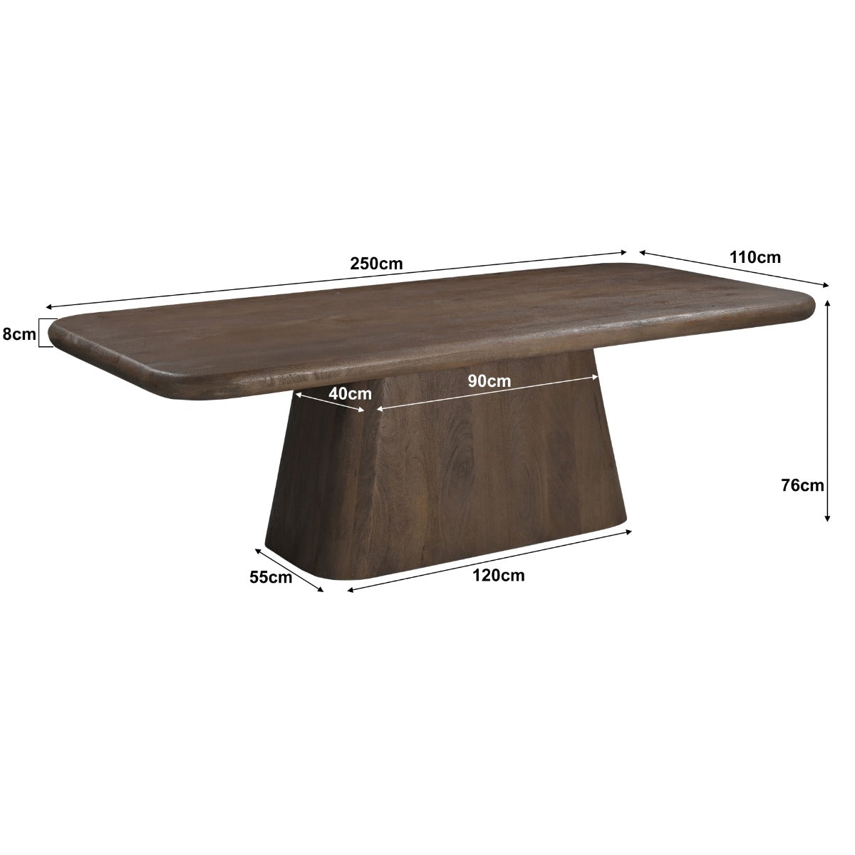 Eettafel Maduro Rond | Bruin