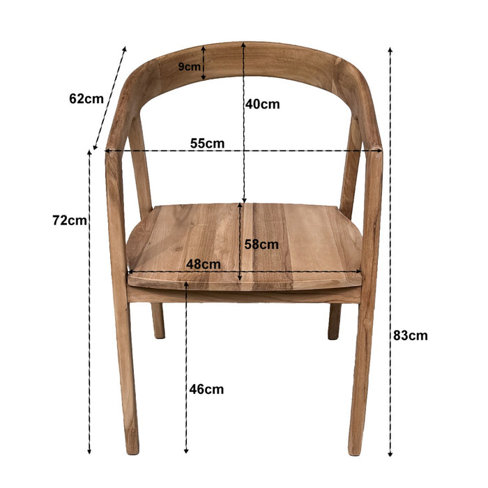 Tuinstoel Lenzo | Bruin