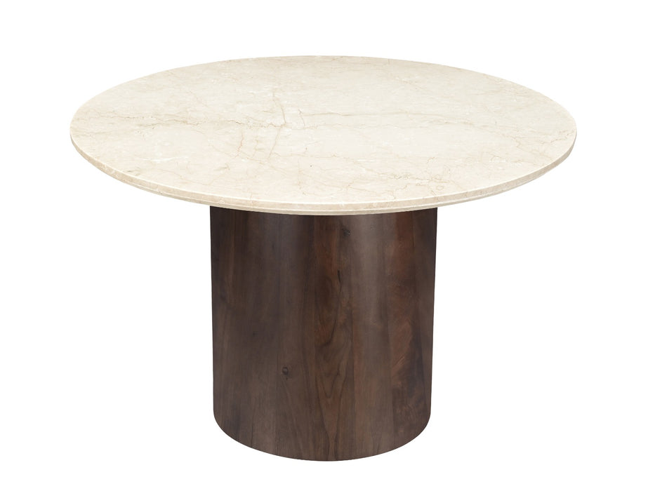 Eettafel Bottecino Round | Crème wit 120cm