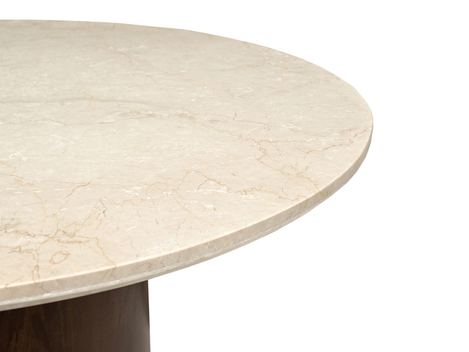 Eettafel Bottecino Round | Crème wit 120cm