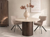 Eettafel Bottecino Round | Crème wit 120cm