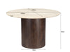 Eettafel Bottecino Round | Crème wit 120cm