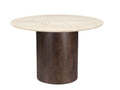 Eettafel Bottecino Round | Crème wit 120cm