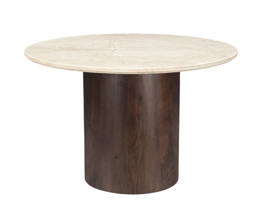 Eettafel Bottecino Round | Crème wit 120cm