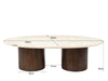 Salontafel Duno Bottecino | Crème Wit 120cm
