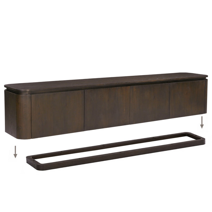 Zwevend TV Meubel Rivano | Basalt Bruin 220cm