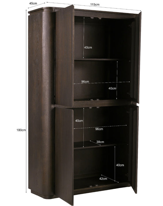 Kabinet Rivano | Bruin 180cm