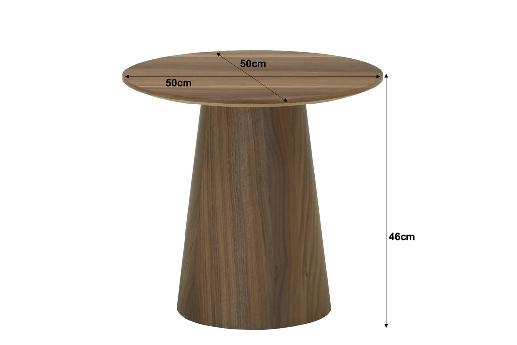 Salontafel Novero Rond | Walnoot 50cm