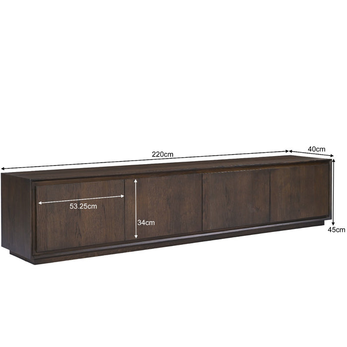 TV Meubel Firato Basalt | Bruin 220cm