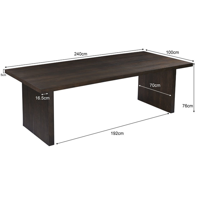 Eettafel Firato Basalt Rechthoekig | Bruin