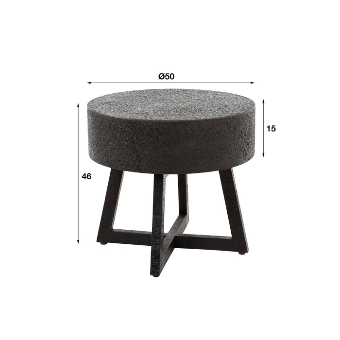 Salontafel Bulky Rond | Metallic 50cm
