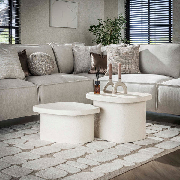 Salontafelset Stone organisch | composiet 57cm